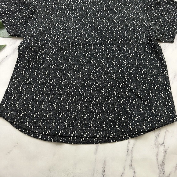 Jamie Sadock Womens Golf Shirt Size M Black Gray Polka Dot Knit Short Sleeve - Picture 11 of 11